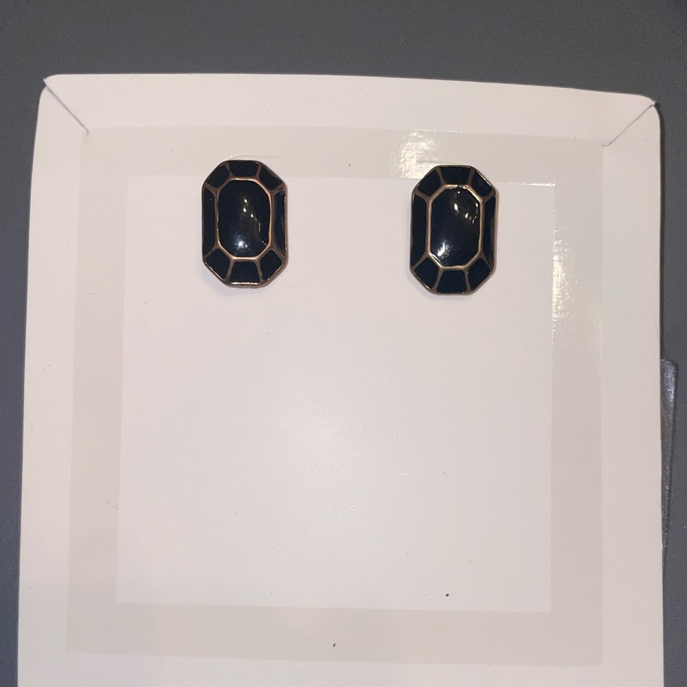 Vintage Black and Gold Earrings